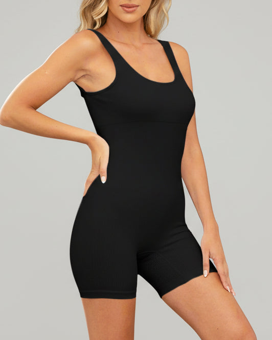 Ribbed activewear bodysuit