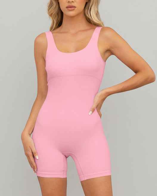 Ribbed activewear bodysuit