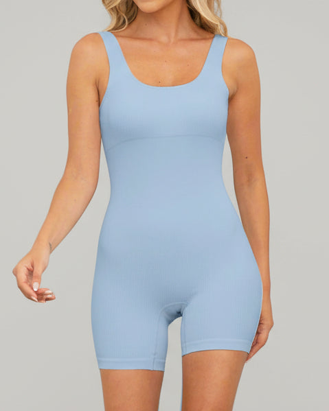 Ribbed activewear bodysuit