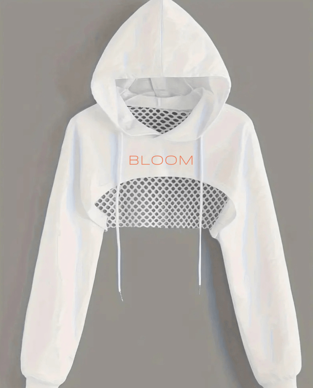 Bloom Fitness signature logo mesh back cropped hoodie - a best seller!